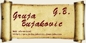 Gruja Bujaković vizit kartica